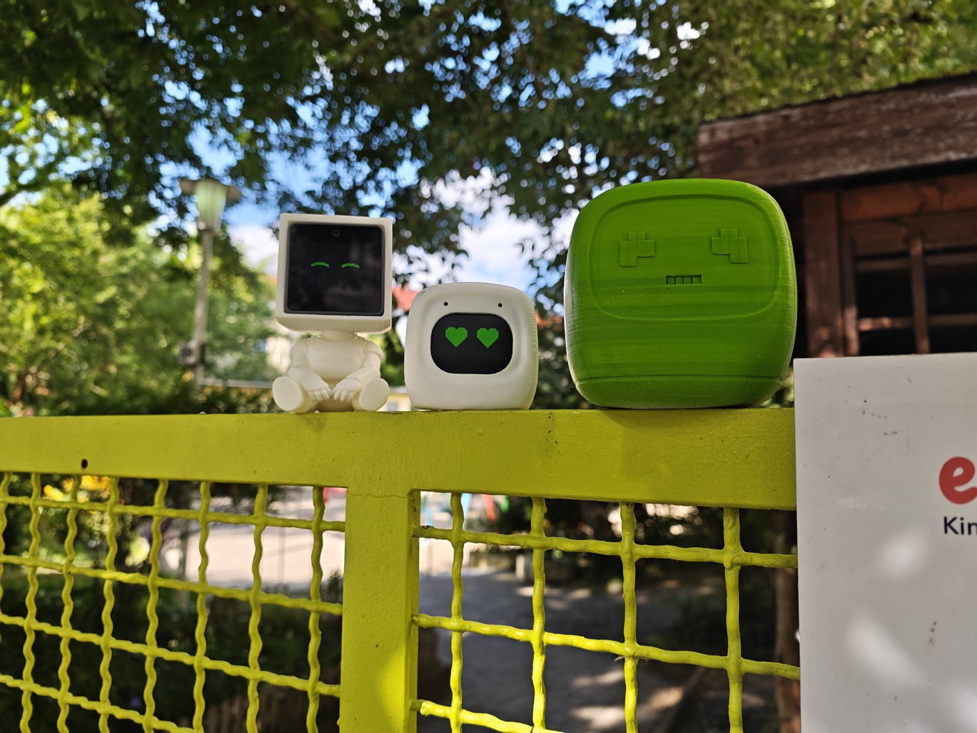 Three BIPO prototypes lined up outside